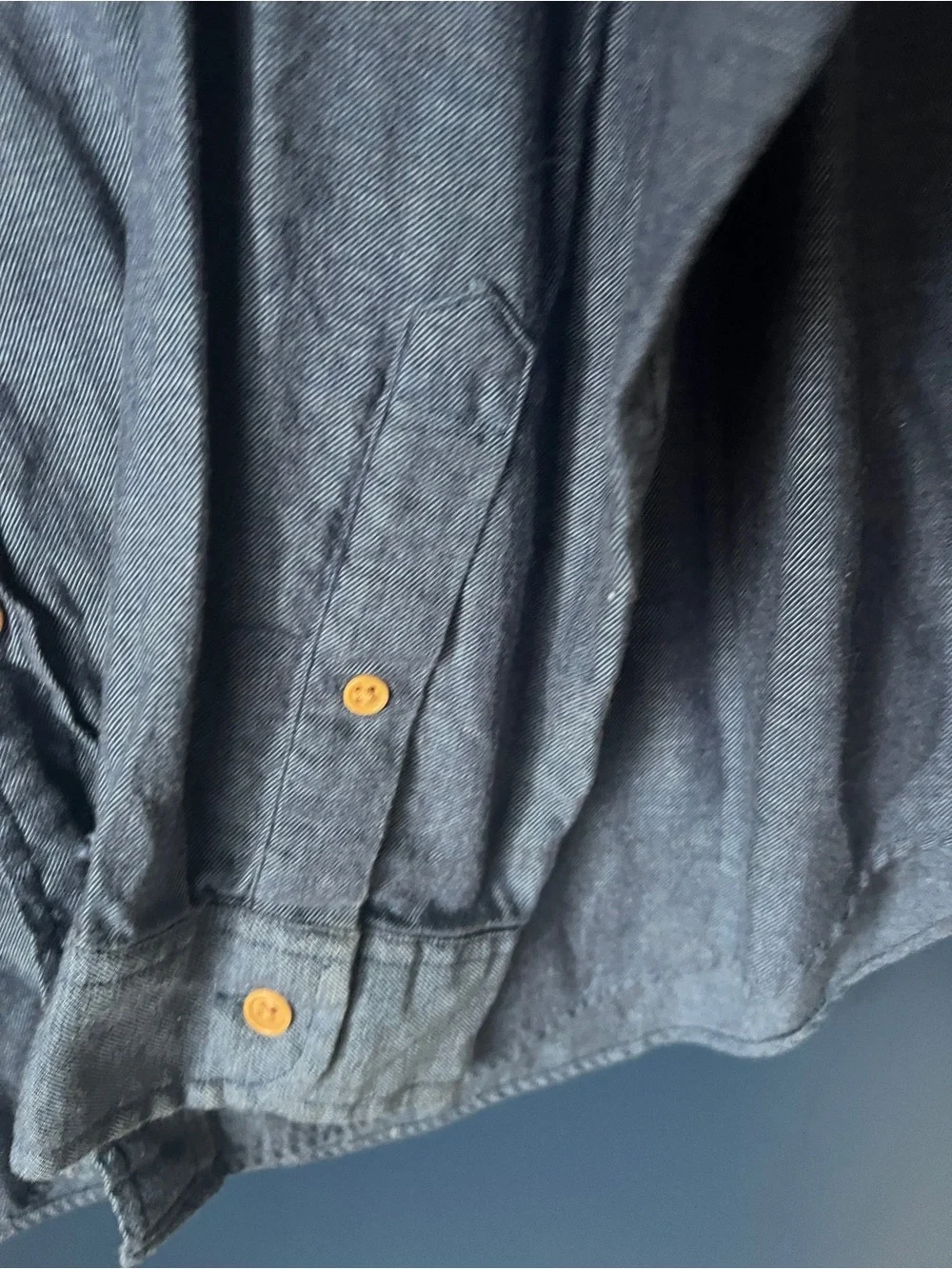 J.Crew XL Dark Chambray Button Down Shirt Men’s 100% Cotton Long Sleeve Classic